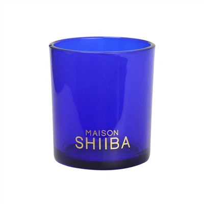 Borcane de lumanari din sticla albastra